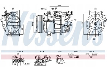 Compressor air conditioning NISSENS 891042 Part manufacturer Nissens