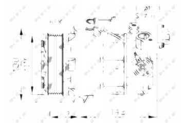 NRF AIR CONDITIONING COMPRESSOR BMW I E81 87 90 91 04 Catalog number of the original BMW 64509145351 BMW 64509156821 BMW 6452691