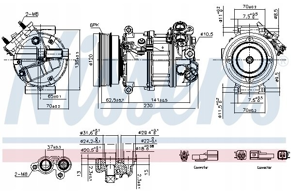 COMPRESSOR AIR CONDITIONING COMPRESSOR 891004 NISSENS