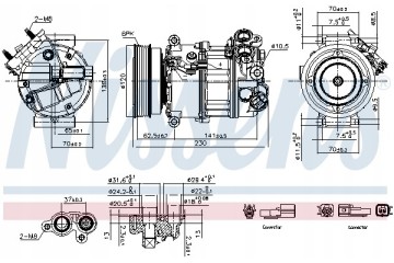 COMPRESSOR AIR CONDITIONING COMPRESSOR 891004 NISSENS