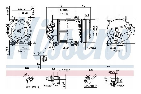 Nissens 890211 Compressor air conditioning EAN GTIN 5707286403567
