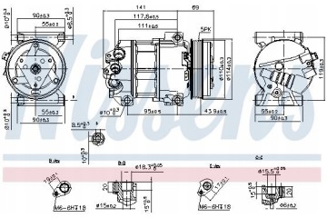 Nissens 890211 Compressor air conditioning EAN GTIN 5707286403567