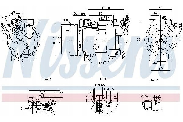 Nissens 891016 Compressor air conditioning Part manufacturer Nissens
