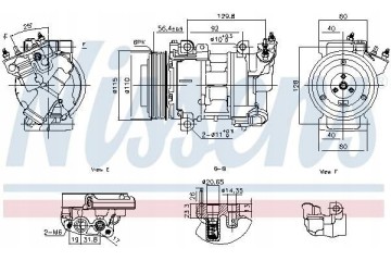 Nissens 891016 Compressor air conditioning Part manufacturer Nissens