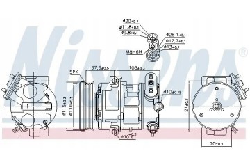 COMPRESSOR AIR CONDITIONING COMPRESSOR 89100 NISSENS Car type passenger cars