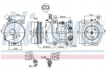 COMPRESSOR AIR CONDITIONING COMPRESSOR 890562 NISSENS Quality of parts according to GVO Q original with factory logo OEM OES