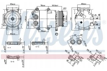 COMPRESSOR AIR CONDITIONING COMPRESSOR 890392 NISSENS Catalog number of substitutes ACAUTO AC 01VI034 ACAUTO AC 02VI03 ACAUTO AC