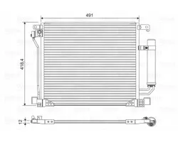 Valeo 822587 Condensador de Aire Acondicionado con Deshumidificador