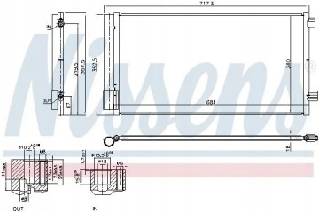 CONDENSER AIR CONDITIONING COOLER 940678 NISSENS Catalog number of substitutes AHE 43726 AKS DASIS 082061N AUTOCLIMA 30311814CP 