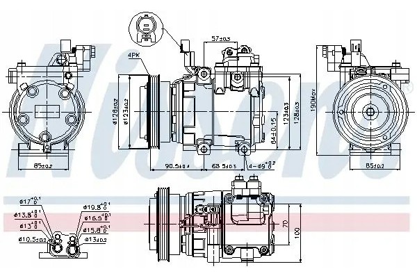 COMPRESSOR AIR CONDITIONING COMPRESSOR 89286 NISSENS Catalog number of substitutes ACAUTO AC 01DO001 ACAUTO AC 03XX01 ACAUTO AC 