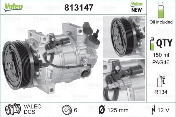 COMPRESSOR AIR CONDITIONING COMPRESSOR 813147 VALEO Packaging status original