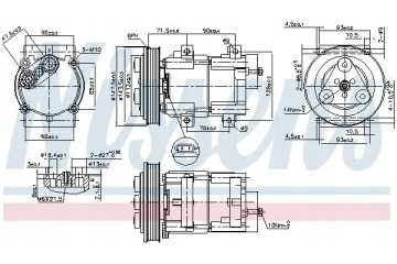 COMPRESSOR AIR CONDITIONING COMPRESSOR 89190 NISSENS Catalog number of substitutes ACAUTO AC 03XX02 ACAUTO AC 04FS03 ACAUTO AC 0