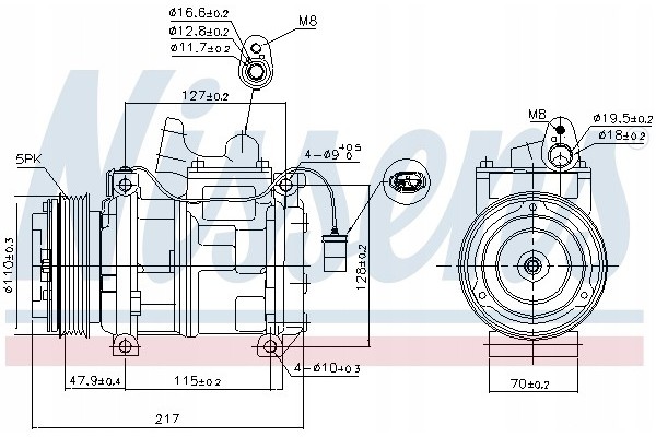 Air conditioning compressors NISSENS 89147 compressors Part manufacturer Nissens
