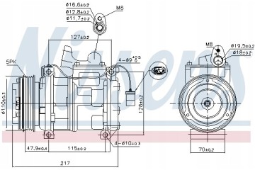 Air conditioning compressors NISSENS 89147 compressors Part manufacturer Nissens