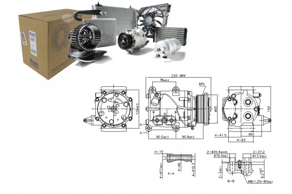 Compressor air conditioning FIRST FIT 89365 Version European