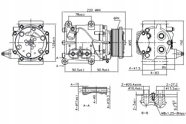 Compresor de aire acondicionado NISSENS 89365