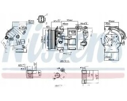 COMPRESSOR AIR CONDITIONING COMPRESSOR 890210 NISSENS