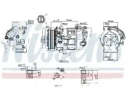 Compresor de aire acondicionado Nissens 890210