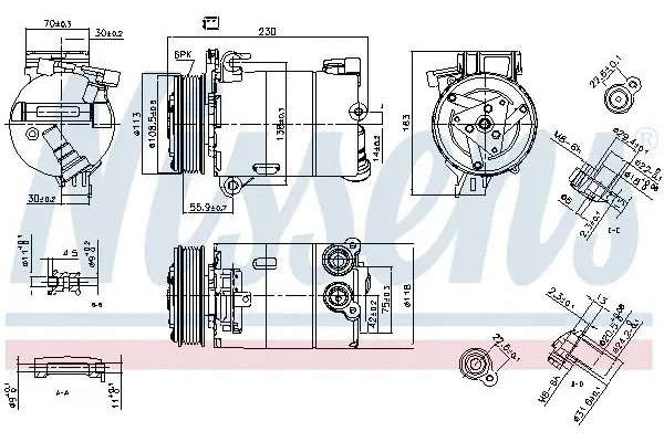 COMPRESSOR AIR CONDITIONING COMPRESSOR 890213 NISSENS Product weight with unit packaging 11 kg