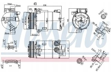 COMPRESSOR AIR CONDITIONING COMPRESSOR 890213 NISSENS Product weight with unit packaging 11 kg