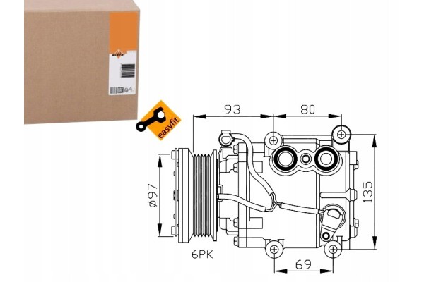 NRF AIR CONDITIONING COMPRESSOR FORD SUEDE SCROLL 90V Compressor ID SCROLL 90V