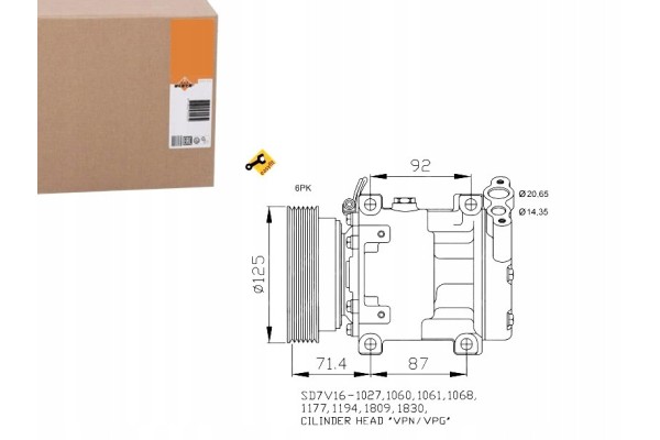 NRF AIR CONDITIONING COMPRESSOR DUSTER 10 LOGAN 05 SANDERO 08 Quality of parts according to GVO Q original with factory logo OEM
