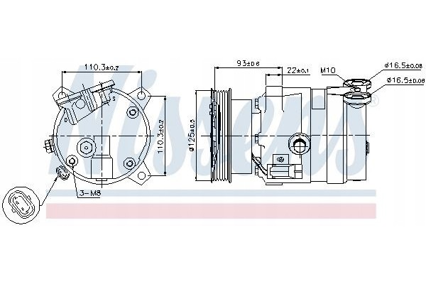 COMPRESSOR AIR CONDITIONING COMPRESSOR 89106 NISSENS Quality of parts according to GVO Q original with factory logo OEM OES