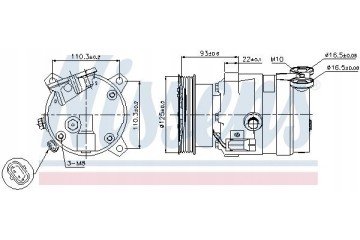 COMPRESSOR AIR CONDITIONING COMPRESSOR 89106 NISSENS Quality of parts according to GVO Q original with factory logo OEM OES