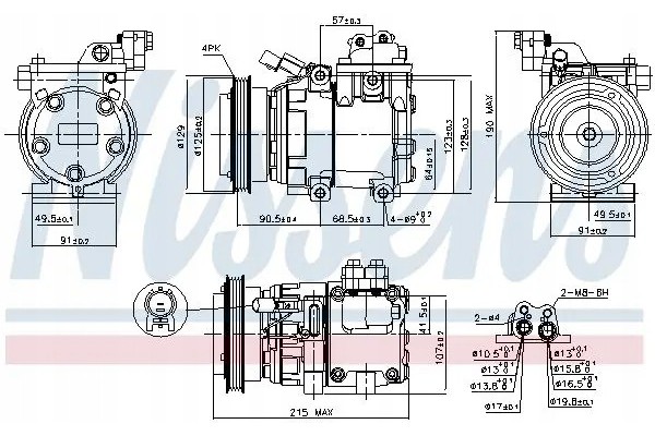 COMPRESSOR AIR CONDITIONING COMPRESSOR 89085 NISSENS Car type cargo vans passenger cars