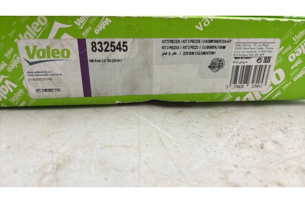 Valeo 832545 Set of couplings Catalog number of substitutes BORG BECK HK2632 CLUTCHNUS MCK18242 EXEDY VWK2171 IAP QUALITY PARTS 