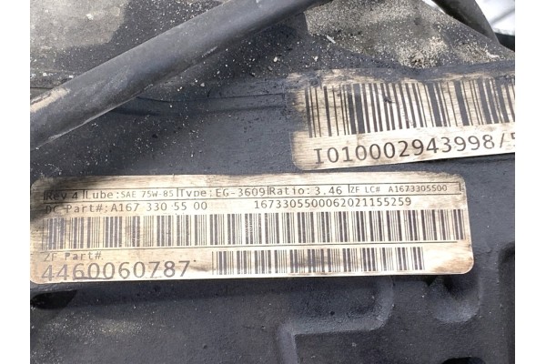 BRIDGE DYFER FRONT MERCEDES GLE A1673305500 2 0 245KM TRANSMISSION Car type passenger cars