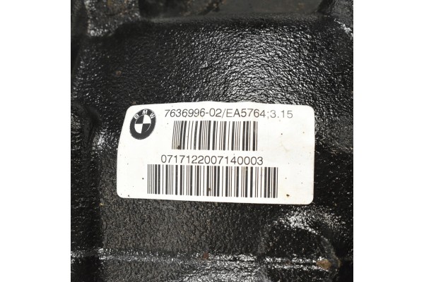 BRIDGE DIFFERENTIAL REAR 7636996 3 15 BMW X5 F15 X6 F16 Car type passenger cars