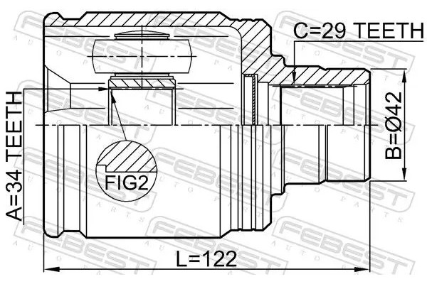 0311 ACC22RH FEBEST ACURA HONDA Part manufacturer Febest