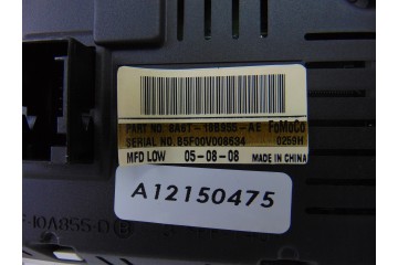 8A6T-18B955-AE PANTALLA MULTIFUNCION FORD FIESTA (CB1) Ambiente 2008 8A6T-18B955-AE 198511 FORD - 1