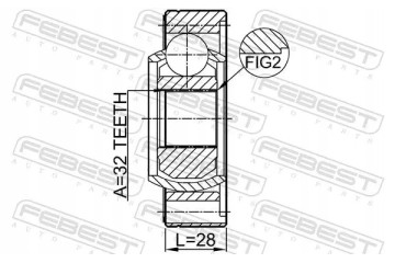 1911 E46SHA EQUIVALENT DRIVE SHAFT JOINT Packaging status original