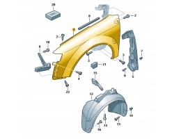 Mudguard Seat Exeo left side 3R0821021C New original product