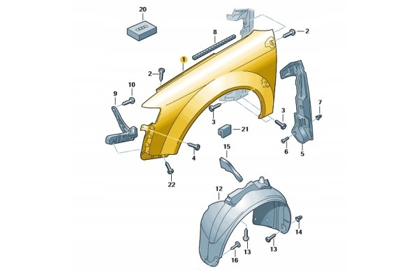 Mudguard Seat Exeo left side 3R0821021C New original product