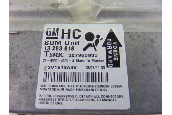 13283818 CENTRALITA AIRBAG OPEL CORSA D Selective 2011 13283818 200528 OPEL - 1
