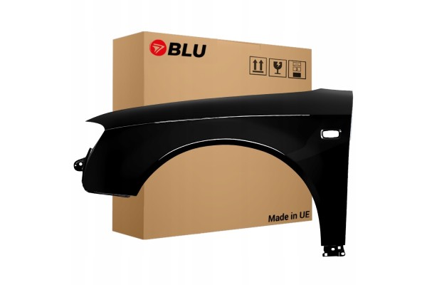 BLU Mudguard AUDI A4 B7 LY9B left black 04 08 front ZINC BrillantSchwarz