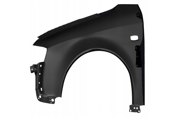 BLU Mudguard AUDI A4 B6 LZ9W right black 00 04 front galvanized Installation side front right