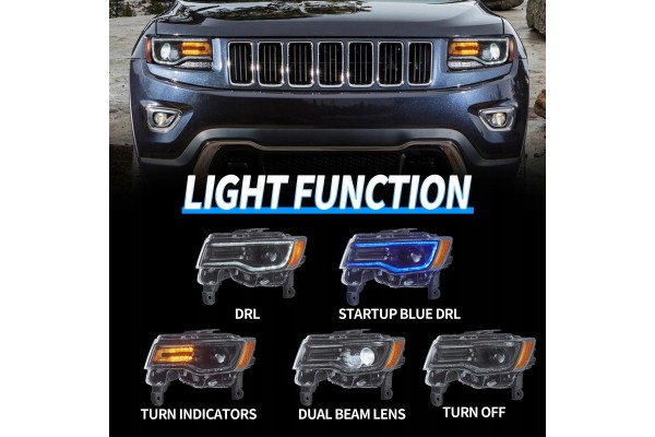 Headlights Lamp L R Full Led Tuning Jeep Grand Cherokee WK2 Lift 2013 2022 Product weight with unit packaging 15 kg