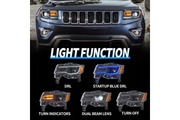 Headlights Lamp L R Full Led Tuning Jeep Grand Cherokee WK2 Lift 2013 2022 Product weight with unit packaging 15 kg