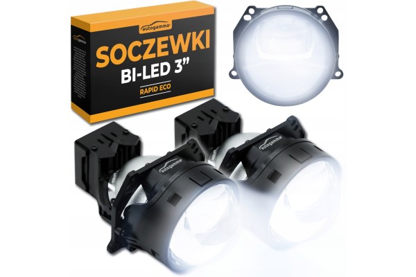 Lentes proyectores Bi-LED 3 Auto Gamma RAPID ECO 2 piezas