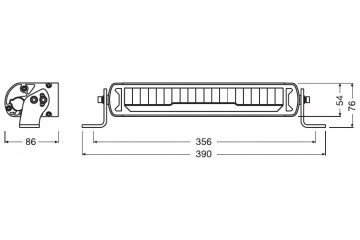 OSRAM LIGHTBAR MX250 CB LONG RANGE HALOGEN LED LAMP Product weight with unit packaging 10 kg