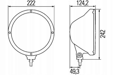 HALOGEN LONG RANGE REFLECTOR HELLA RALLYE 3003 BLUE CHROME FRAME Part manufacturer Hella