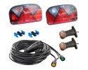 Set of trailer lights ASPOCK Rear lamps marker lamps 8m beam Installation side left right
