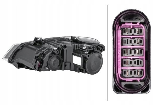 HEADLAMP LAMP RIGHT WITH MOTOR FOR ADJUSTMENT Packaging status original