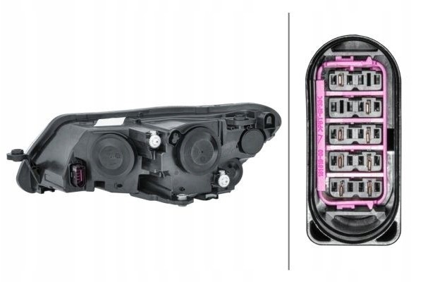 HEADLAMP LAMP RIGHT WITH MOTOR FOR ADJUSTMENT Packaging status original