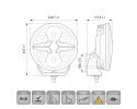 HELLA VALUEFIT BLADE FRAME BLACK 9 ROUND FULL LED 12 24V WITH POSITION Light source LED