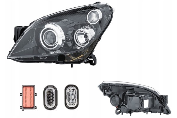 HEADLIGHT LAMP LEFT OPEL ASTRA H 10 2003 12 2012 HELLA